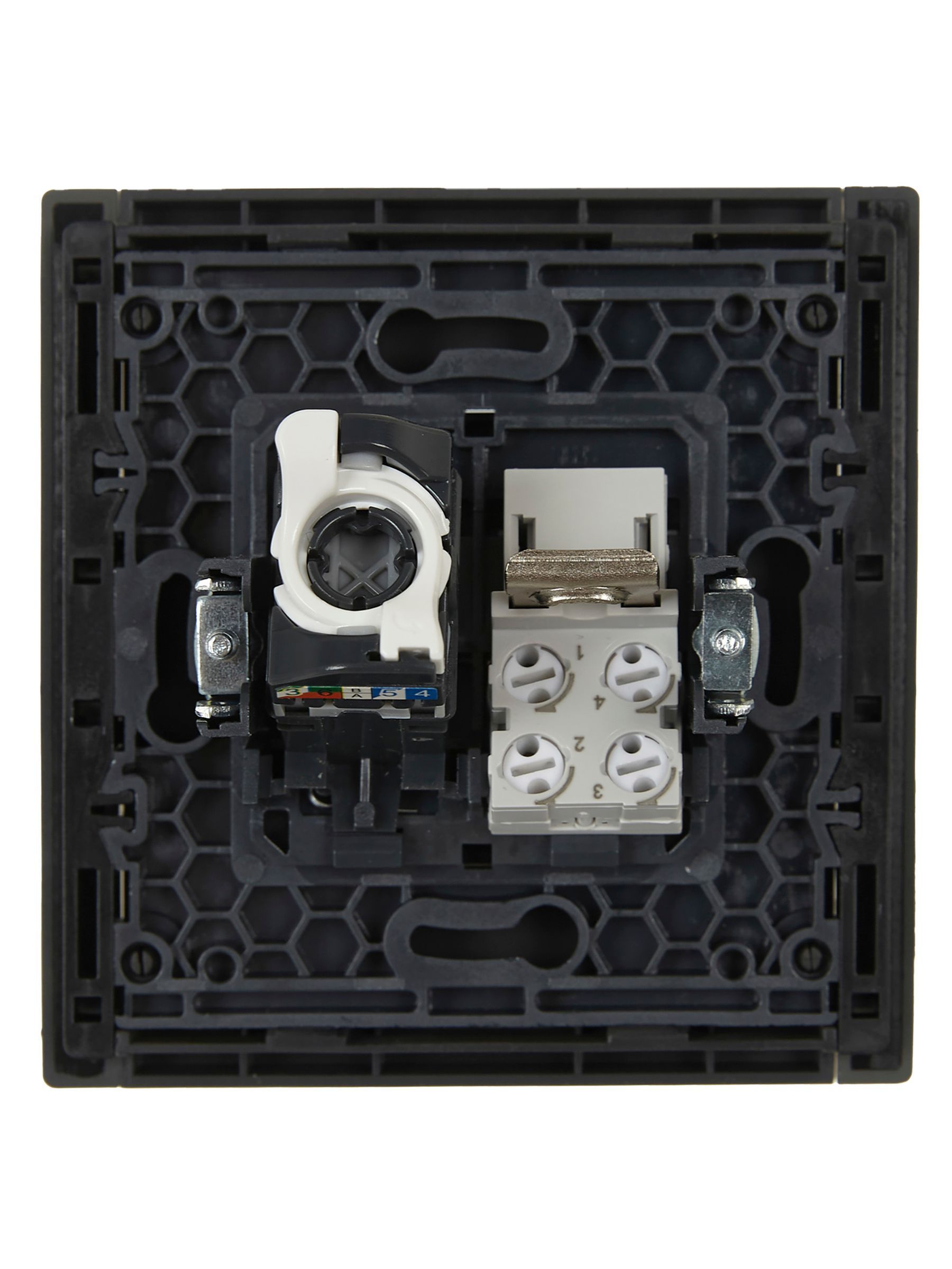FORTE&PIANO Розетка двойная RJ11+RJ45 кат.5E FP335 серый IEK - Фото 4