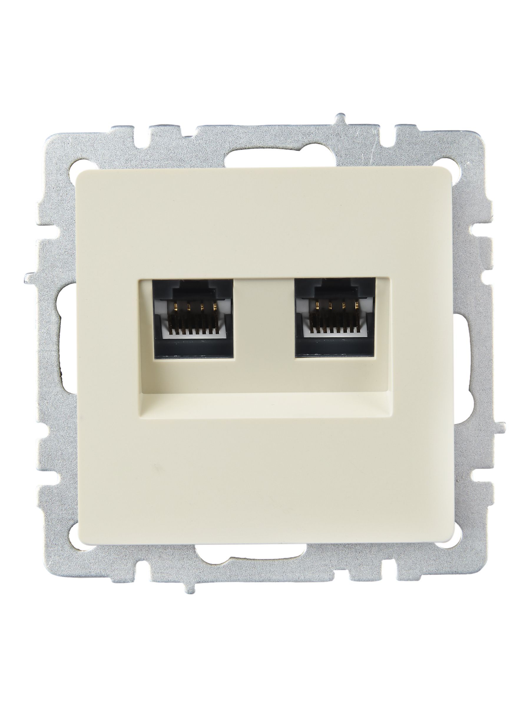BRITE Розетка компьютерная двойная RJ45 кат.5E РК10-2-БрКр бежевый IEK - Фото 5