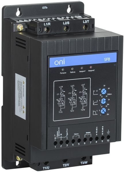Устройство плавного пуска SFB 3Ф 380В 7,5кВт 15A Uупр 24В Modbus ONI для управления нагрузкой