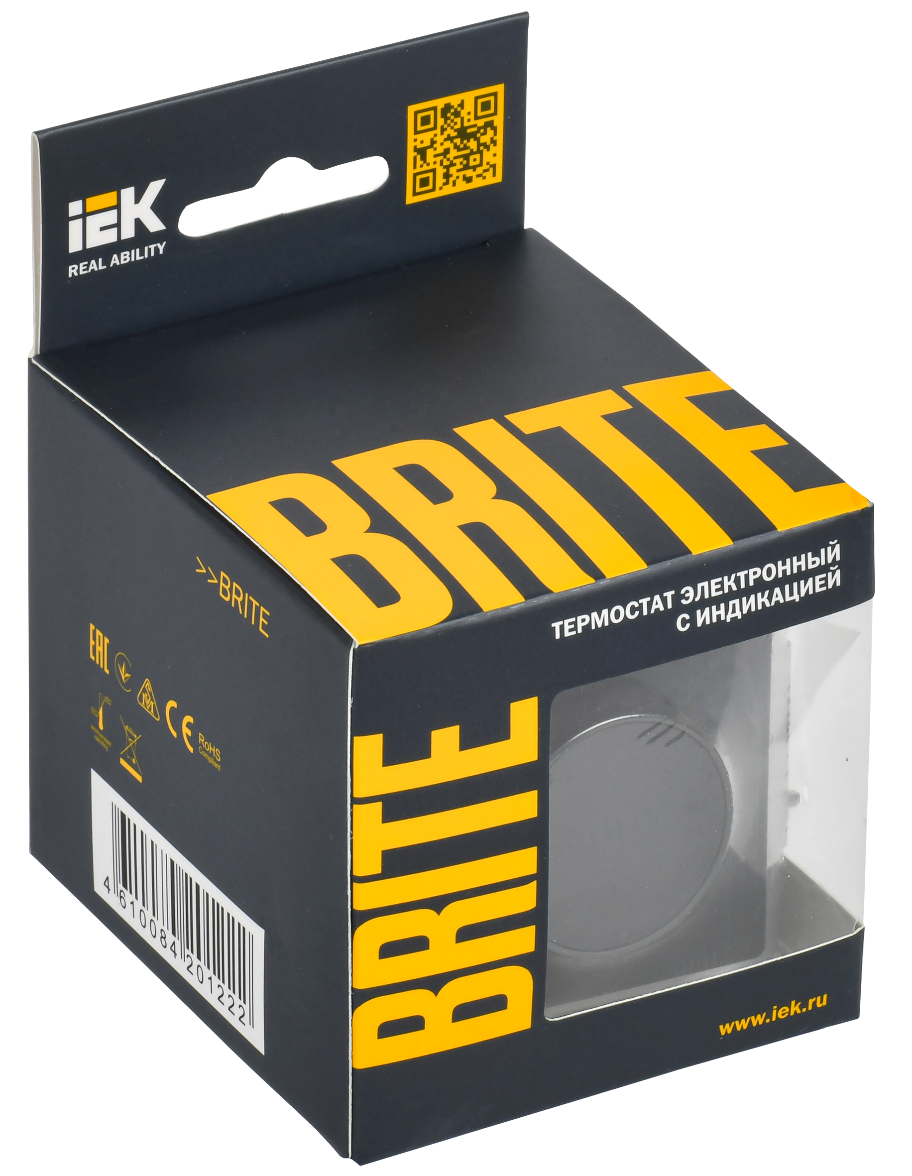 BRITE Термостат электронный с индикацией ТС10-1-БрГ графит IEK - Фото 2