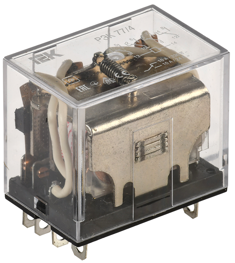 Реле РЭК77/4(LY4) с индикацией 10А 24В DC IEK