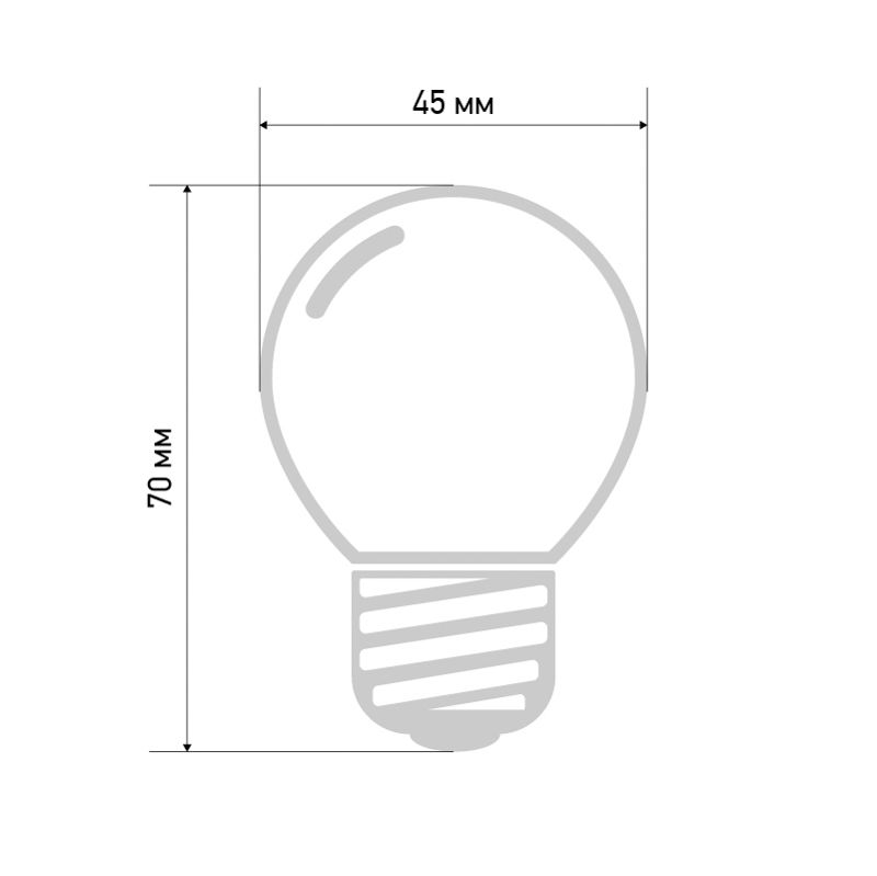 Лампа светодиодная, диаметр 45мм, E27, 7LED, 2Вт, БЕЛЫЙ, матовая колба, 24В NEON-NIGHT - Фото 3