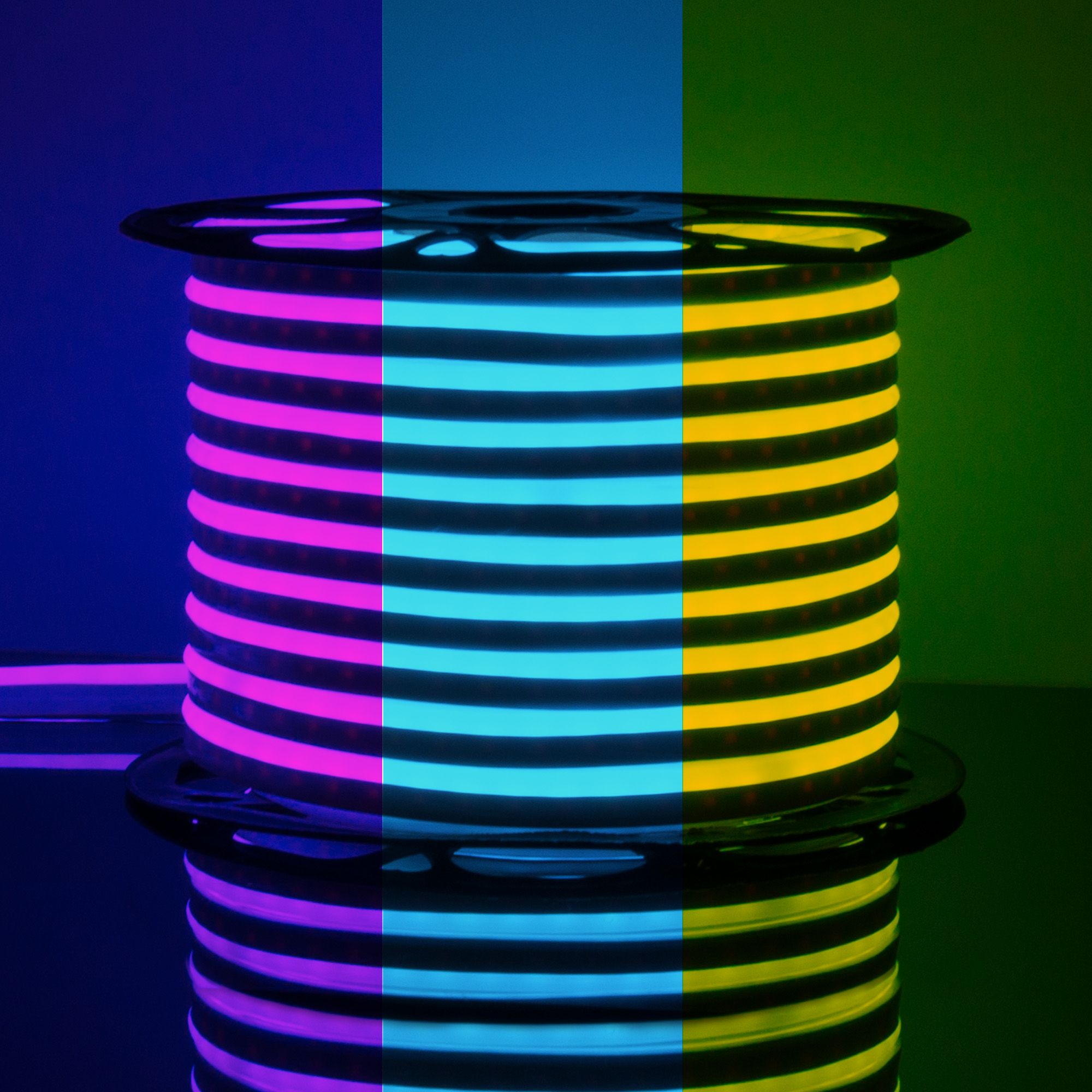 Гибкий неон светодиодный 220V 12W 80Led 5050 IP67 односторонний RGB, 50 м Elektrostandard - Фото 2