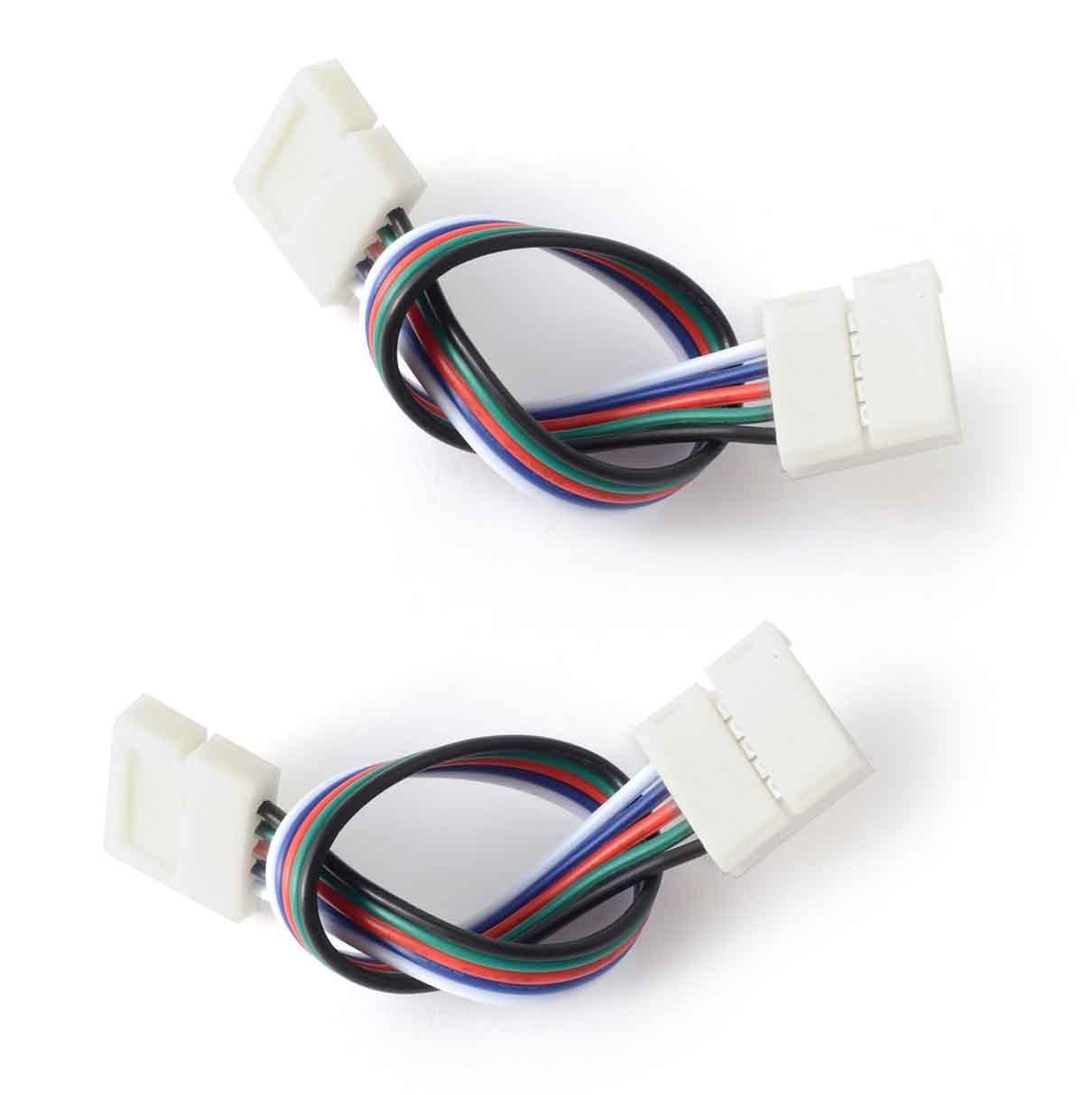 Комплект коннекторов для RGBW светодиодной ленты 12,c AWG22+GRBW кабелем - Фото 5
