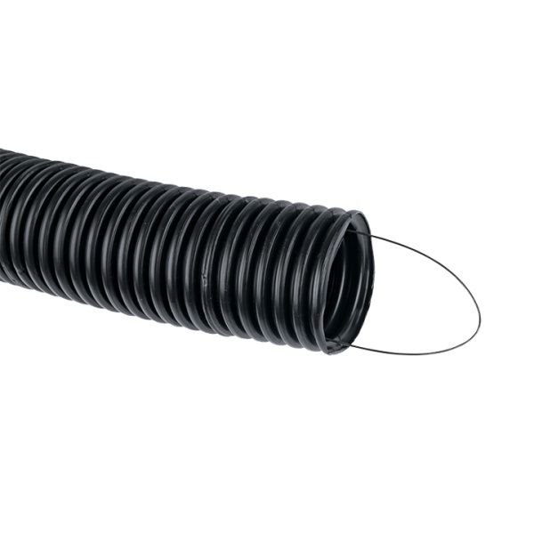 Труба гофр. ПНД с протяжкой d40 мм (25 м) черн. EKF-Plast