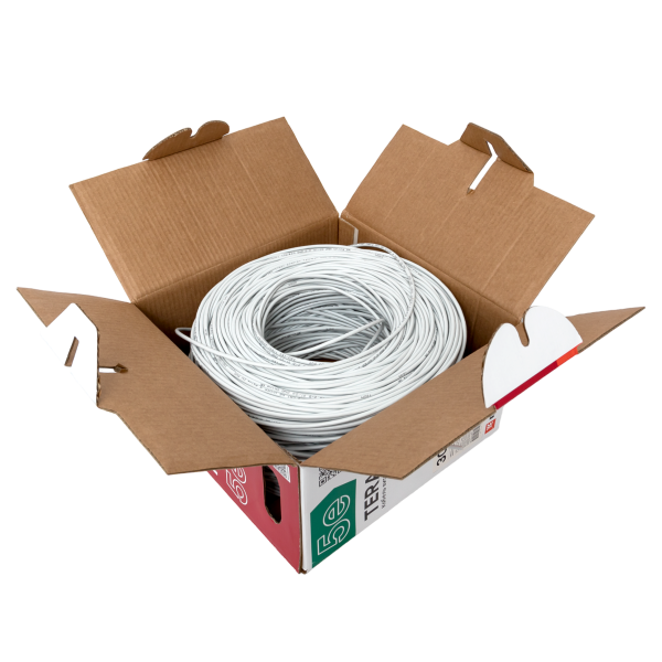 Витая пара TERACOM Cat.5E U/UTP 4 п. solid PVC сер. (305м) - Фото 5