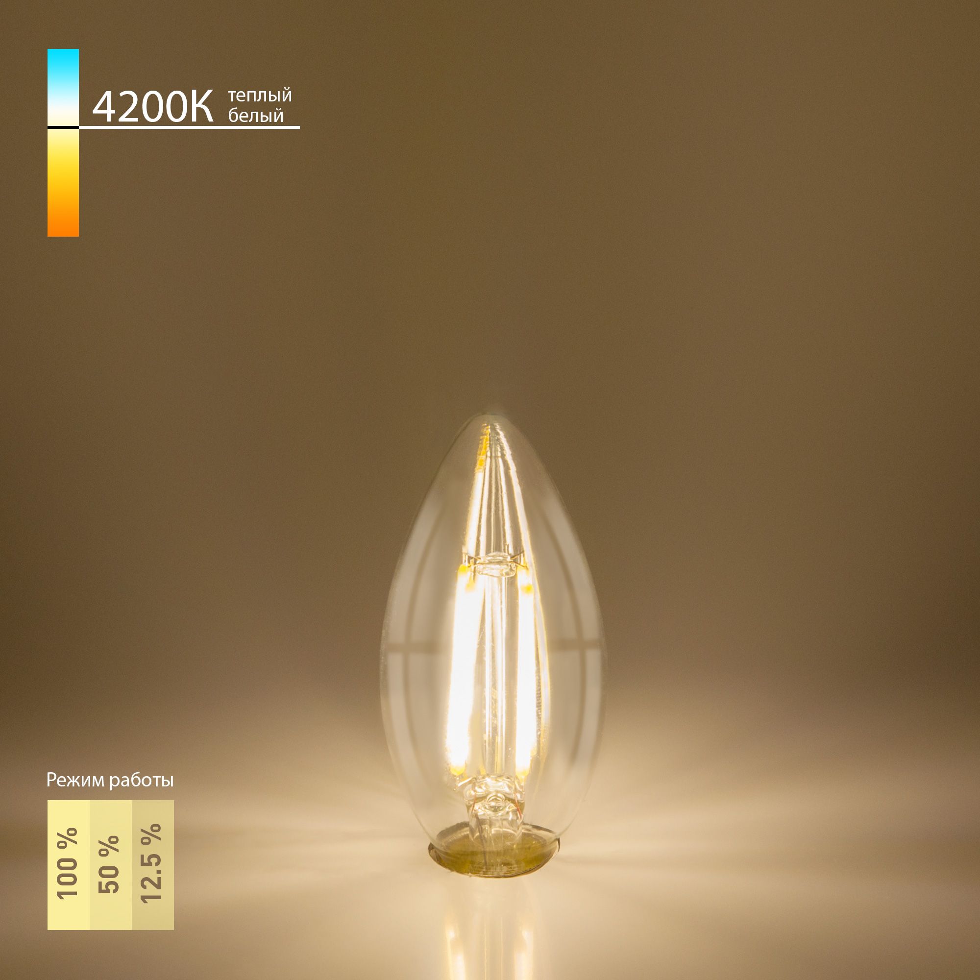 Лампа светодиодная филаментная Dimmable 5W 4200K E14 BLE1401 Elektrostandard