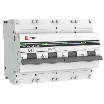 Авт. выкл. 4P 10А (D) 10kA ВА 47-100 EKF PROxima