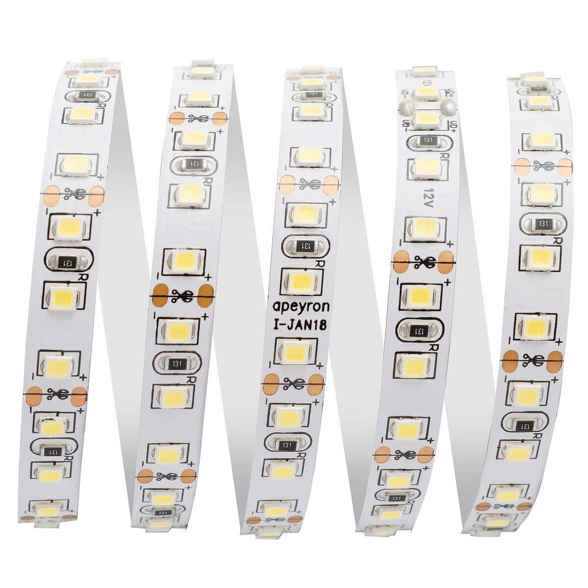 Лента светодиодная СТ smd3528 120д/м 12В 4000К IP20 5м Apeyron - Фото 5