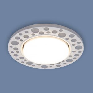 Светильник точечный с LED подсветкой 3032 GX53 WH белый Elektrostandard - Фото 3