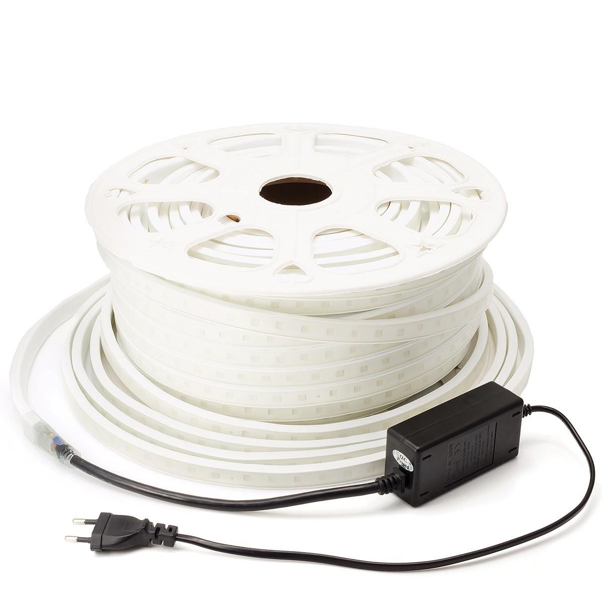 Лента светодиодная СТ smd5050 60д/м 220В IP65 50м RGB Apeyron - Фото 6