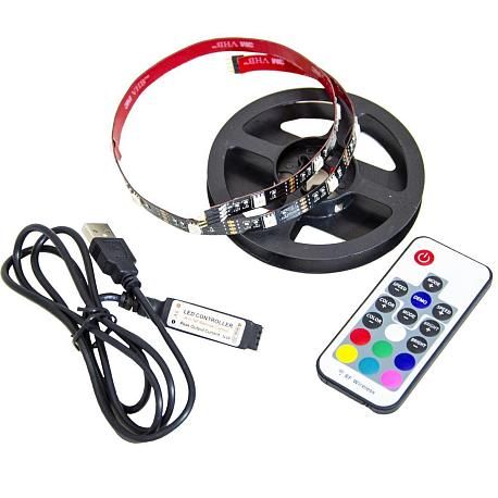 Комплект светодиодной ленты (ТВ подсветка) smd5050 30д/м 5В IP20 0,5м RGB Apeyron - Фото 2