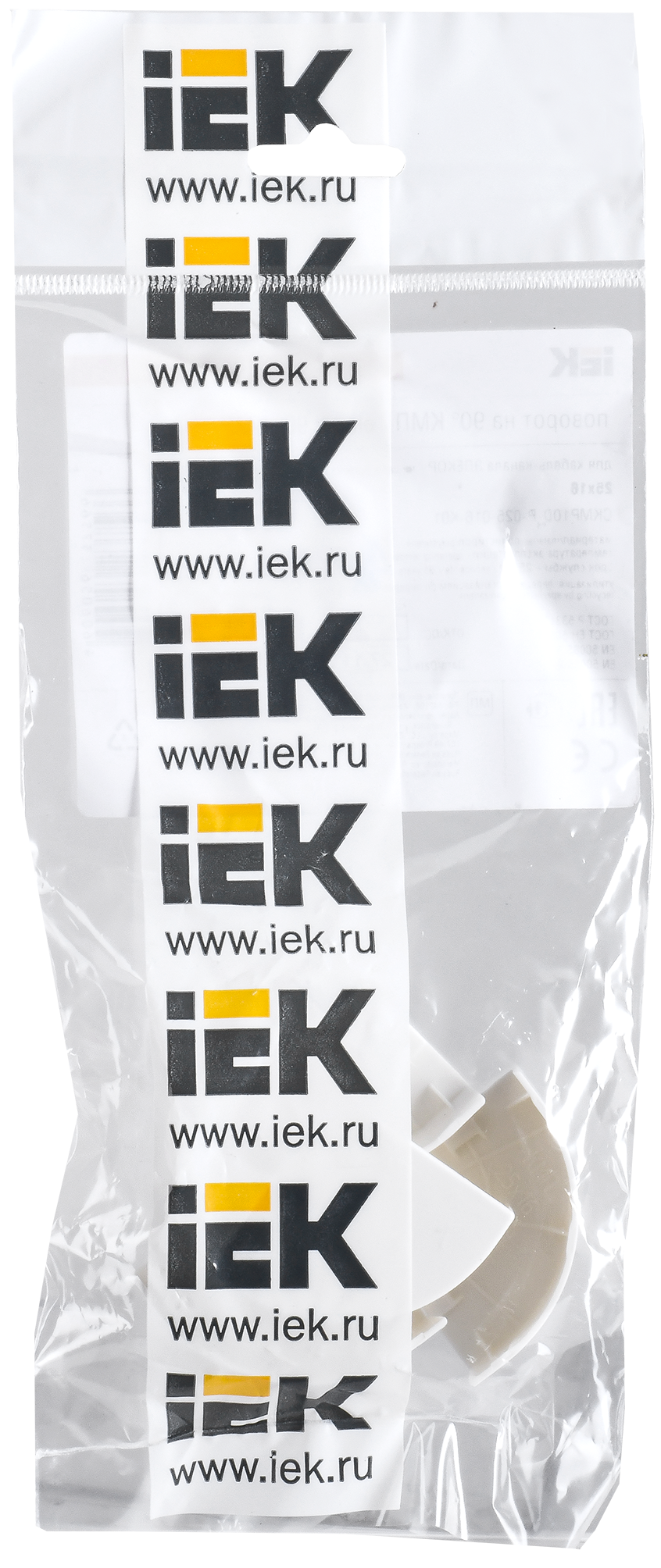 ELECOR Поворот на 90град КМП 25х16 белый (4шт/компл) IEK - Фото 2