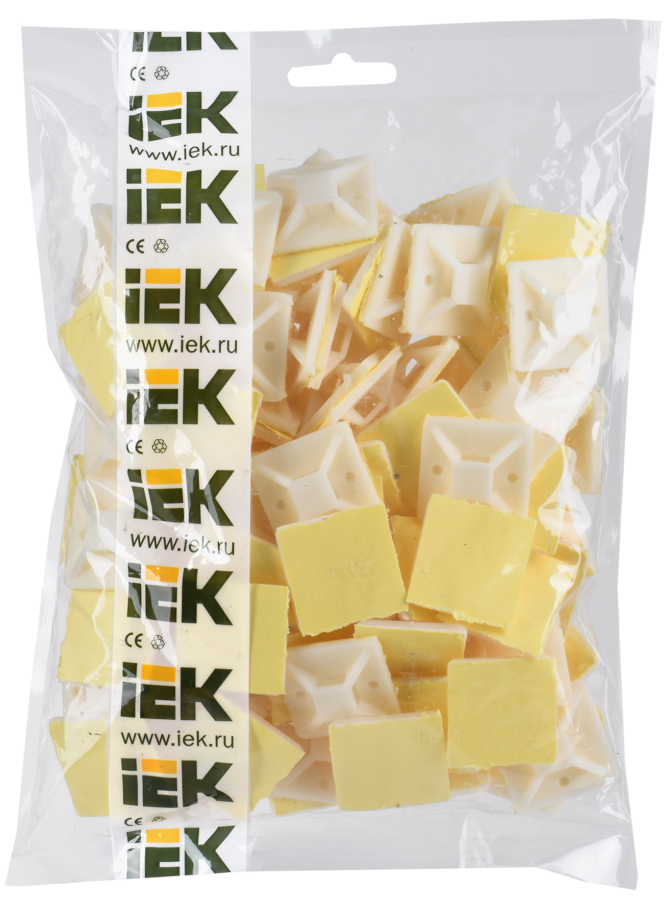 Площадка самоклеящаяся 30х30 белая под хомуты (100шт) IEK - Фото 2