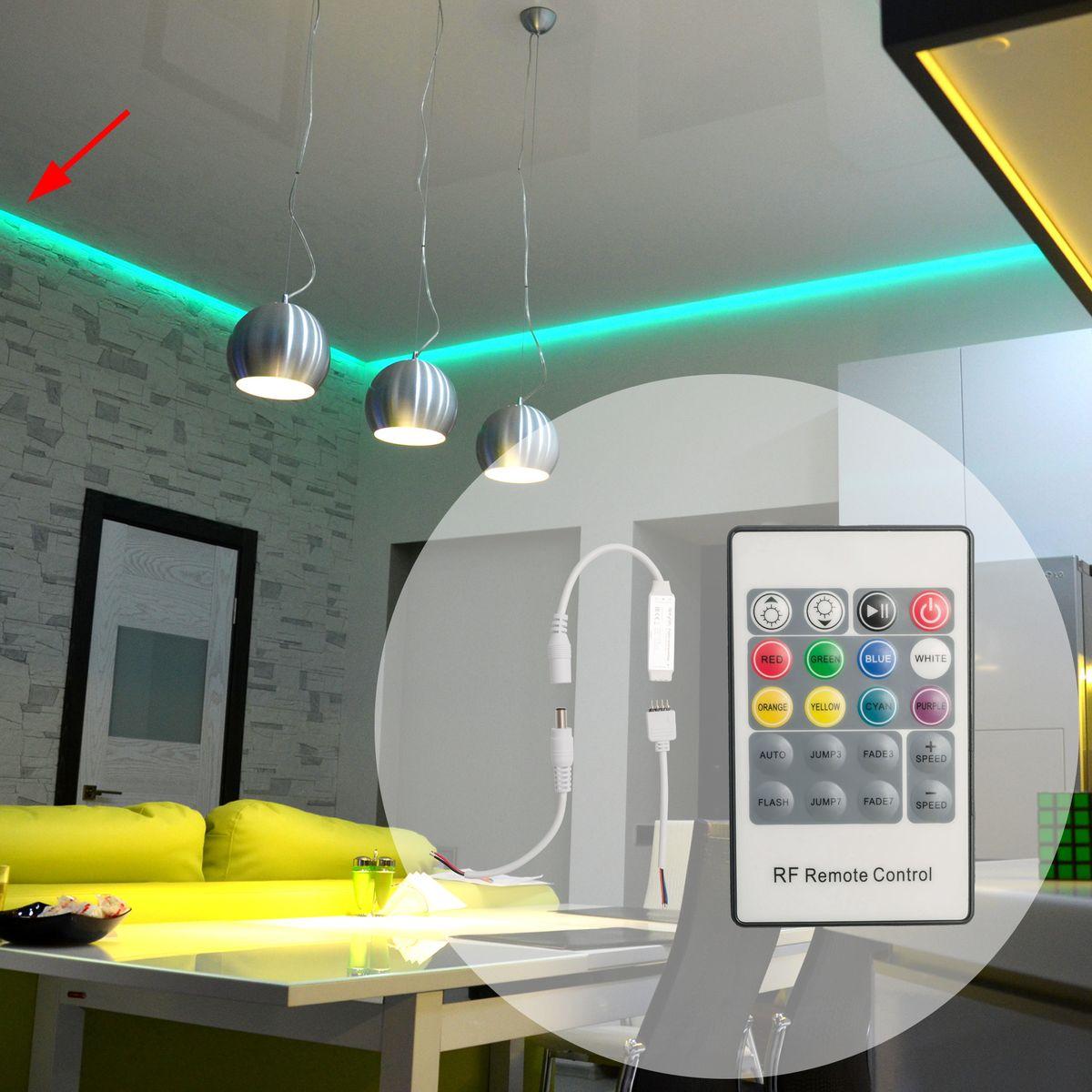 Мини-контроллер RGB 12/24В, 72/144Вт, 3 канала*2 А, RF, пульт кнопочный, РФ, размер 50*13*4мм 04-18 - Фото 14