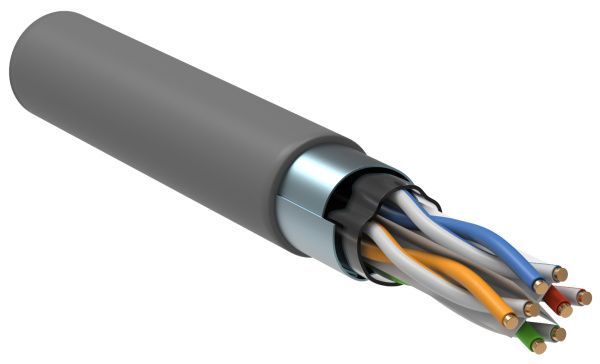 ITK Витая пара F/UTP кат.6 4х2х23AWG solid PVC серый (305м) для телекоммуникационных систем