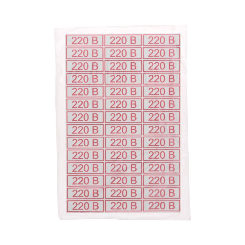 Наклейка знак электробезопасности «220 В» 10х30мм (42 шт. на листе, 5 листов) REXANT - Фото 3