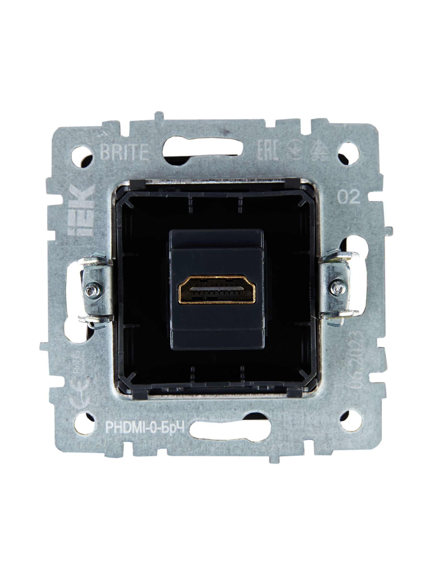 BRITE Розетка HDMI РHDMI-0-БрЧ черный IEK - Фото 5