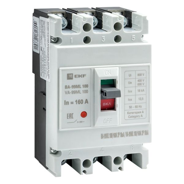 ВА-99МL 100/160А 3P 18кА EKF Basic - Фото 3