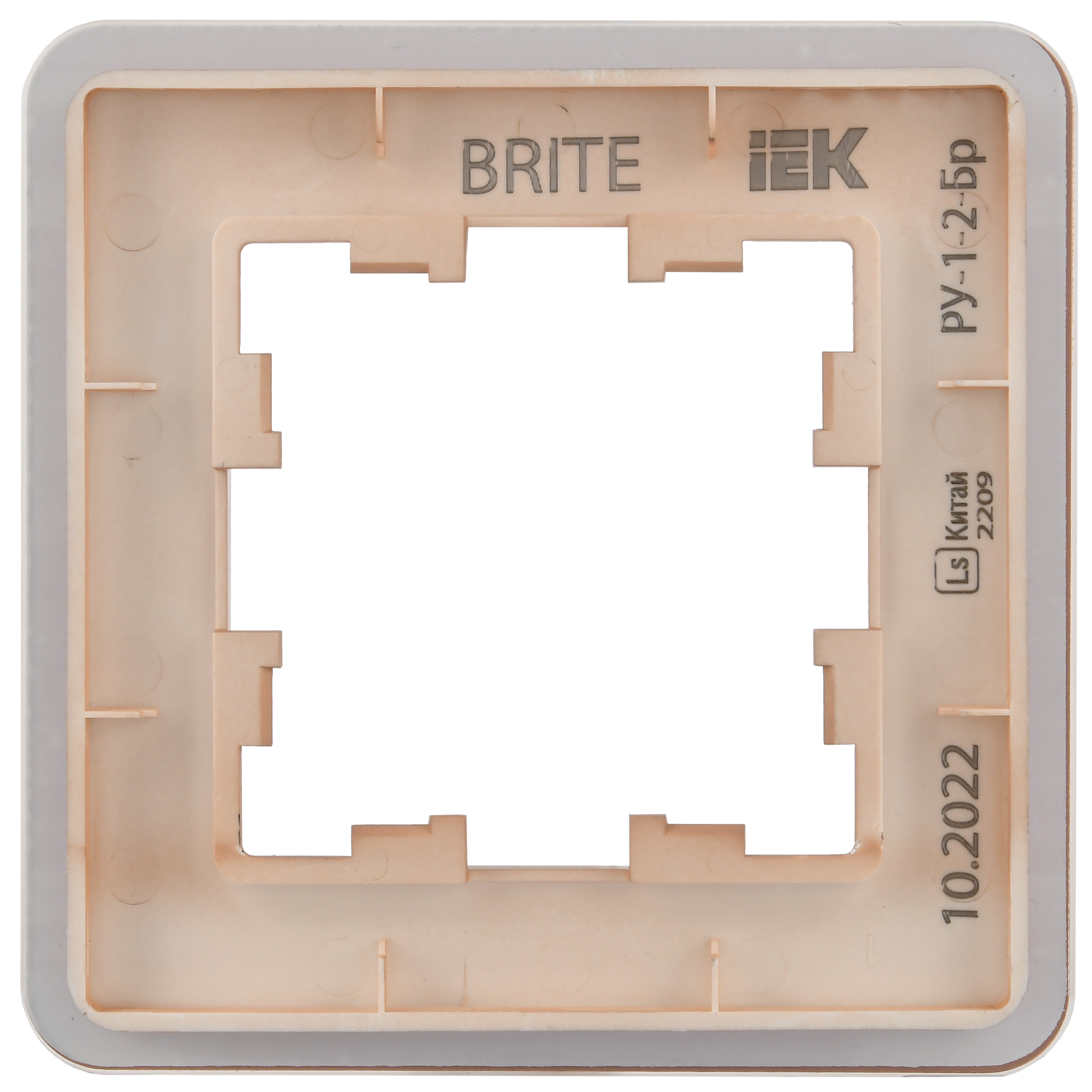 BRITE Рамка 1-местная РУ-1-2-Бр стекло дымчатый RE IEK - Фото 5