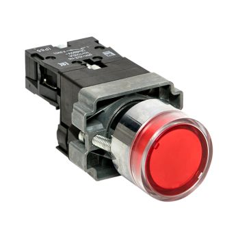 Кнопка BA42 с подсветкой 230В красная NC IP65 EKF