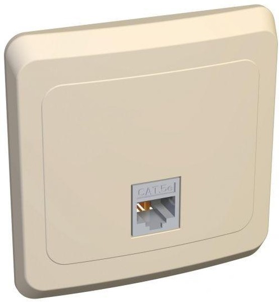Розетка компьютерная 1-м СП Этюд RJ45 кат.5E крем. SE KOMC-001K - Фото 2