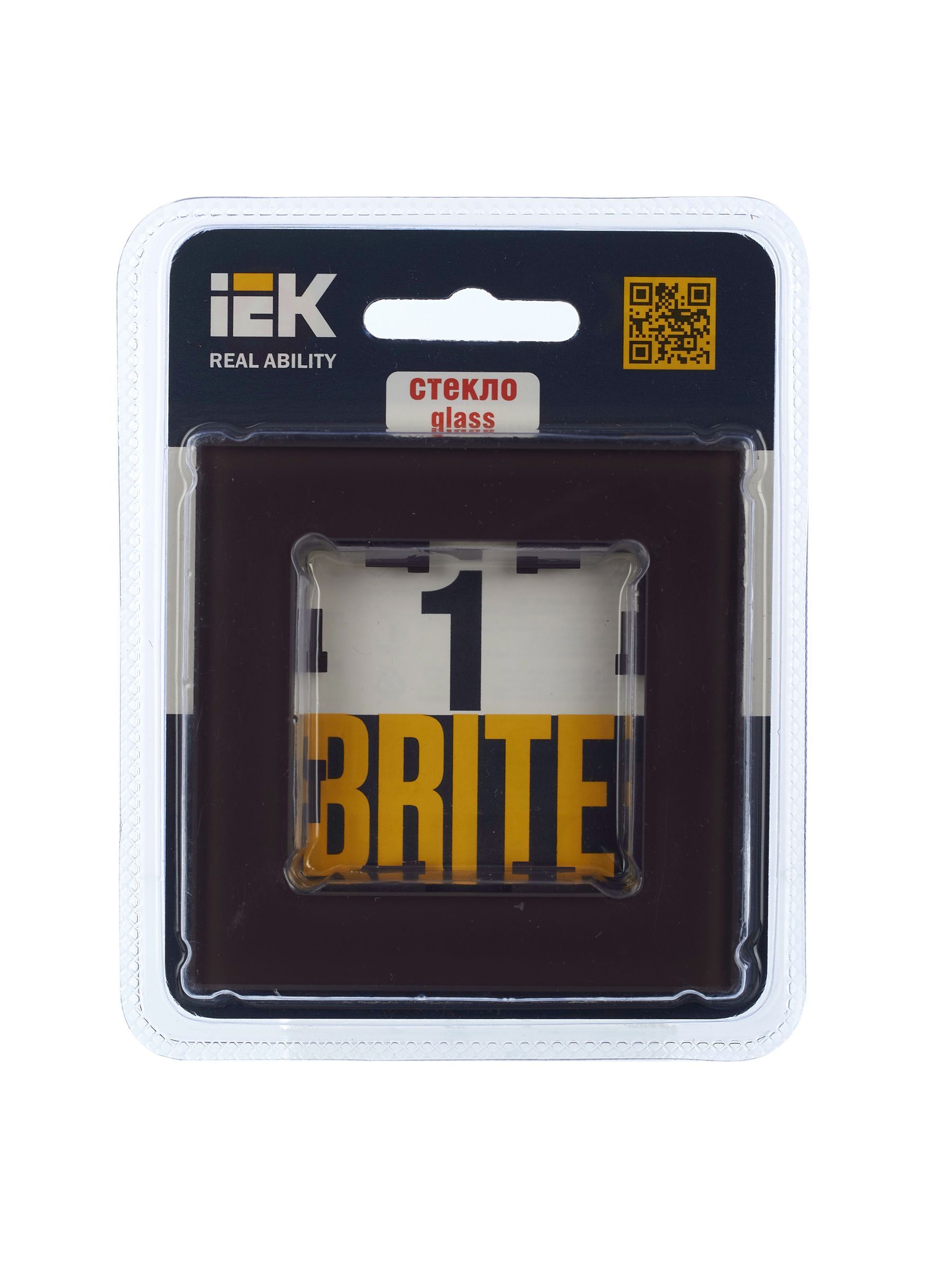 BRITE Рамка 1 -местная РУ-1-2-БрТБ стекло темная бронза IEK - Фото 8