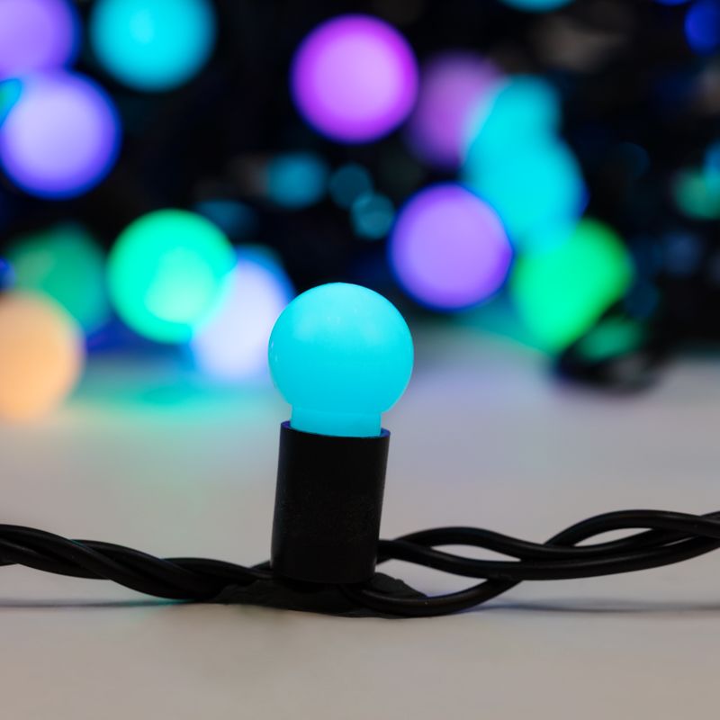 Гирлянда светодиодная Мультишарики Ø17,5мм 10м 100 LED RGB черный ПВХ IP65 медленная смена цвета 230В нужен блок 303-500 NEON-NIGHT - Фото 3