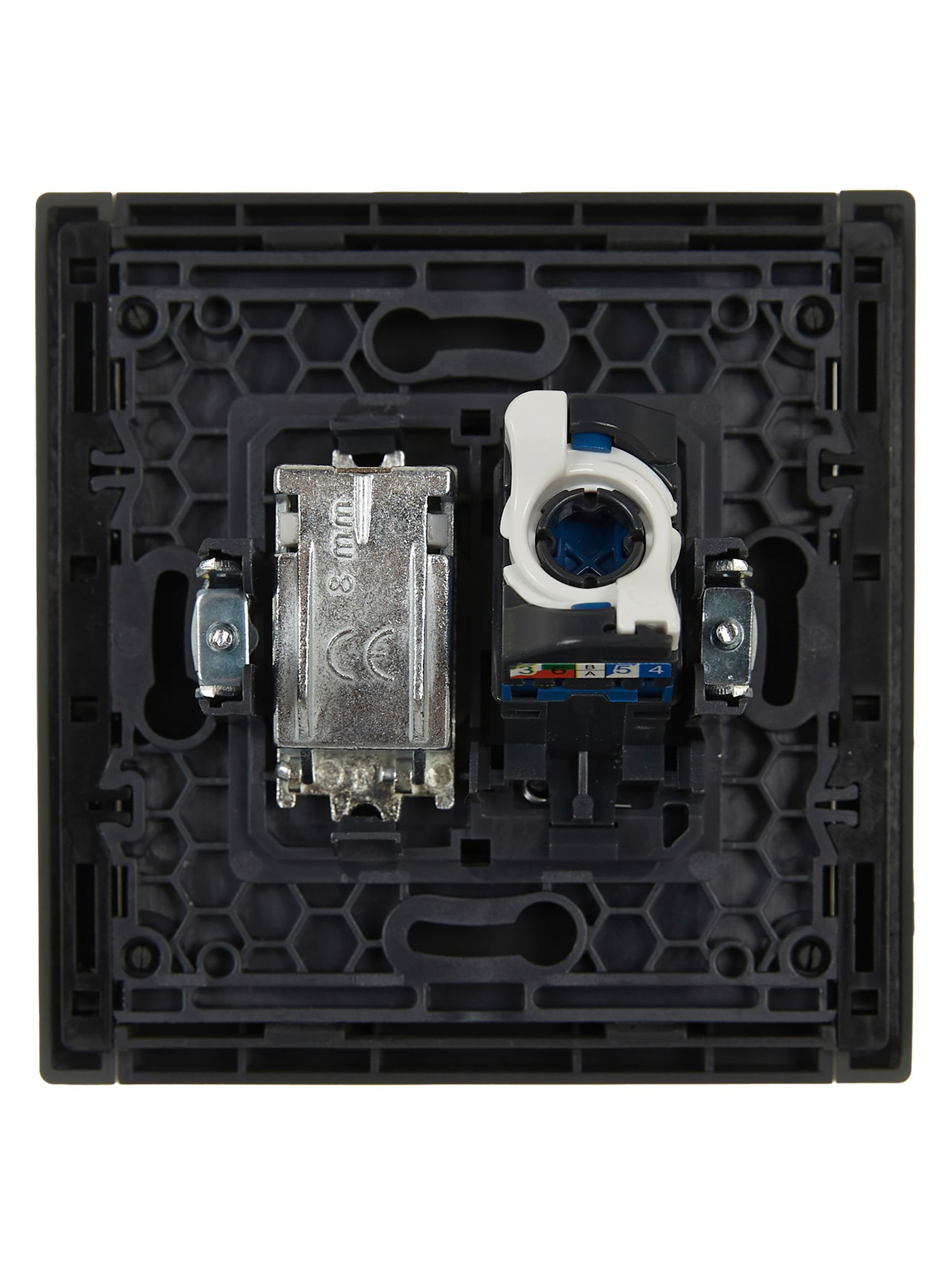FORTE&PIANO Розетка двойная TV+RJ45 кат.6 FP337 серый IEK - Фото 4