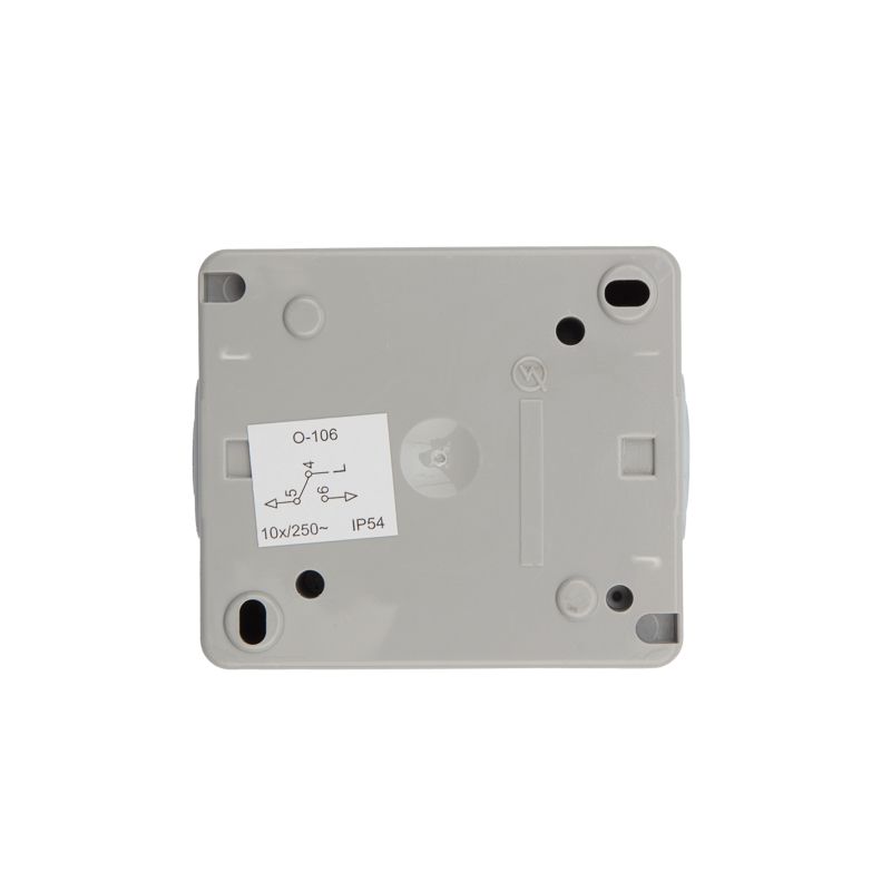 Переключатель проходной INDUSTRIAL IP54 о/у, серый KRANZ - Фото 4