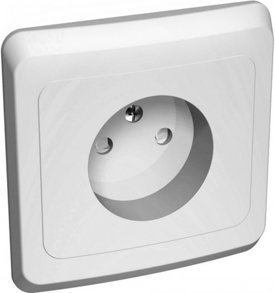 Розетка 1-м СП Этюд 16А IP20 250В без заземл. защ. шторки бел. SE PC16-002B - Фото 3