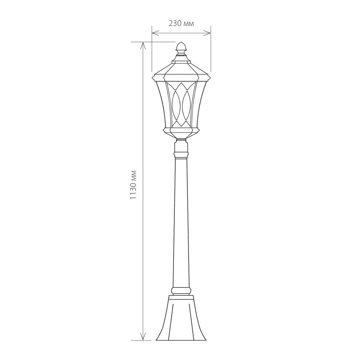 Светильник уличный на столбе IP44 Virgo F капучино GLXT-1450F Elektrostandard - Фото 5