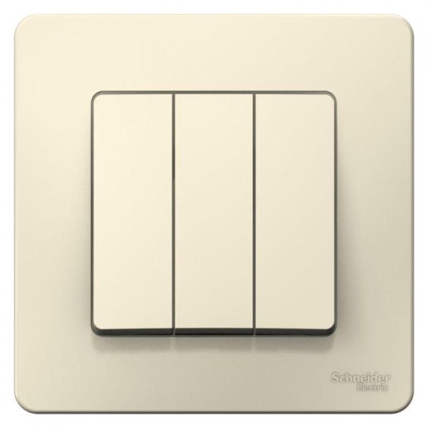 Выключатель 3-кл. СП Blanca 10А IP20 (сх. 1+1+1) 250В молочн. SE BLNVS100502
