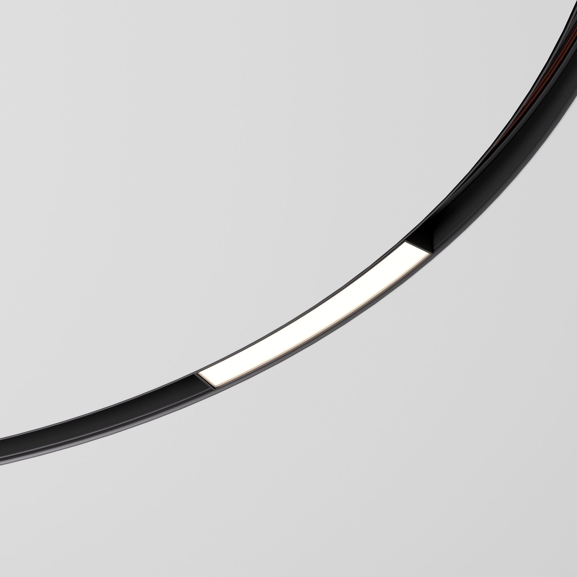 Slim Magnetic Трековый светильник для радиусного шинопровода 8W 4200K Planar чёрный Ø1200мм - Фото 4
