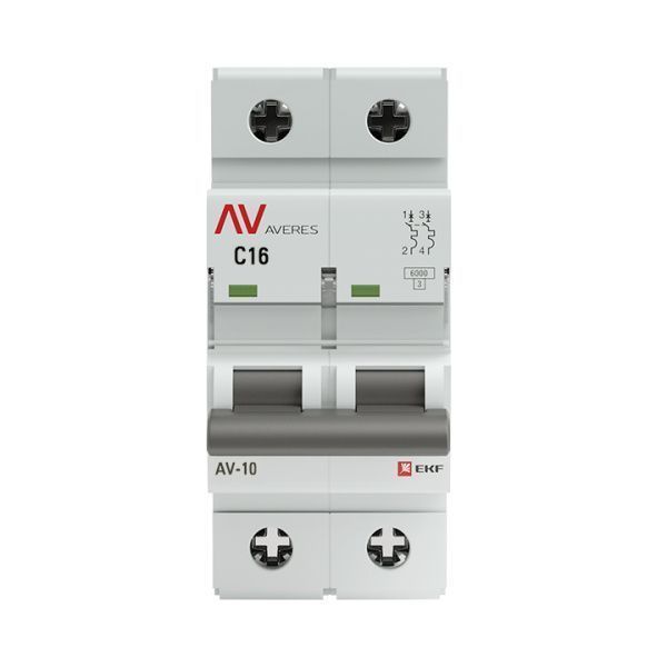 AV-10 2P 16A (C) 10kA EKF AVERES