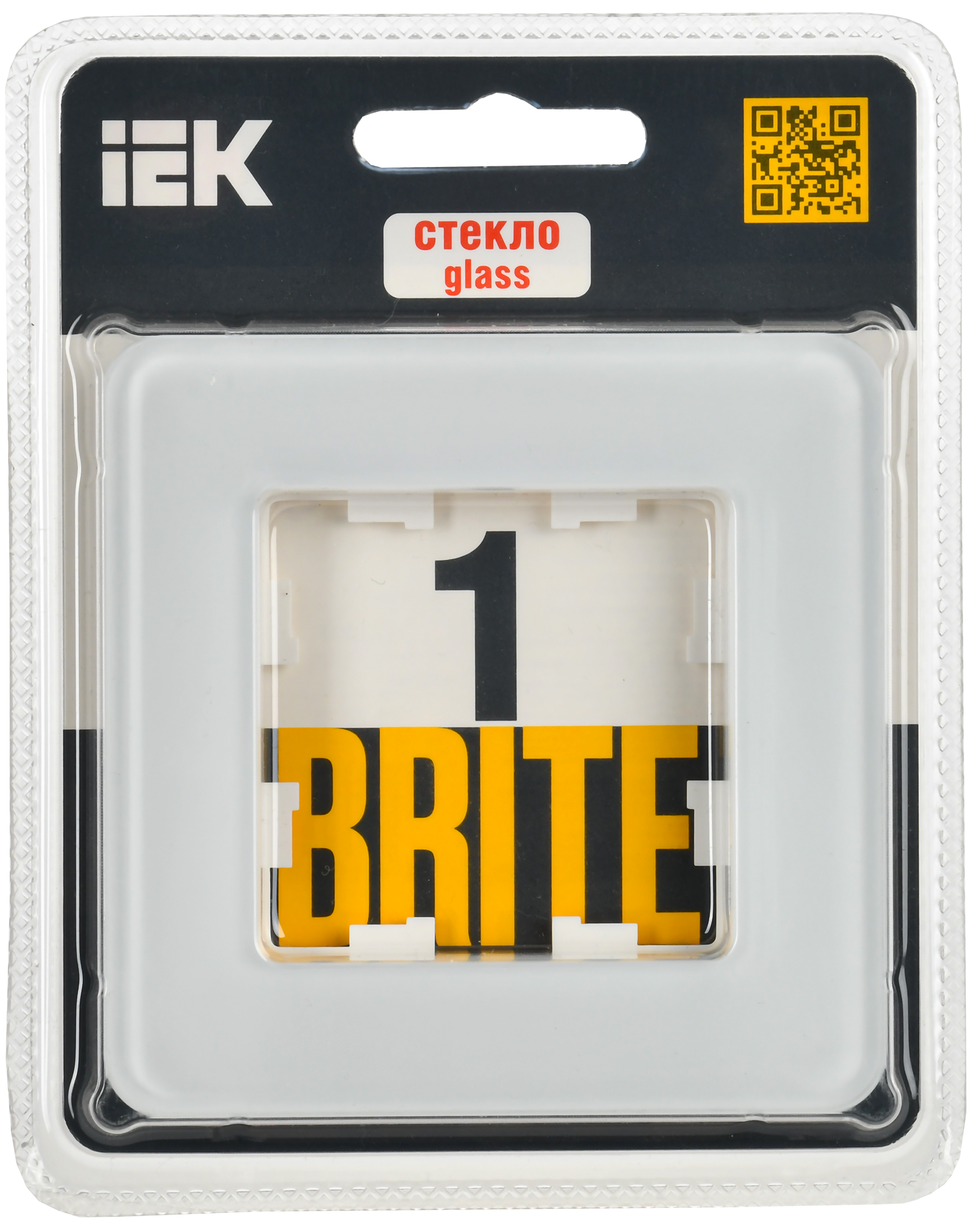 BRITE Рамка 1-местная РУ-1-2-Бр стекло белый RE IEK - Фото 2
