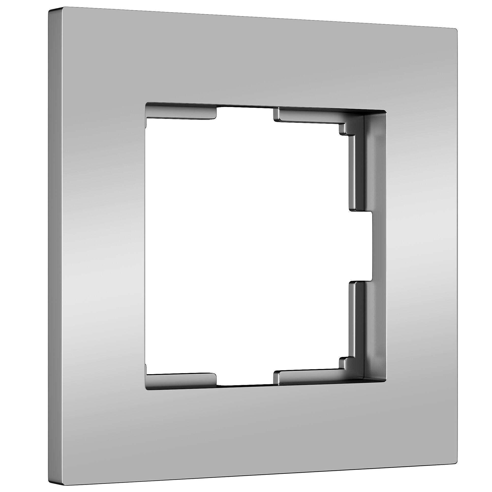 Рамка на 1 пост Slab (серебро матовый) Werkel
