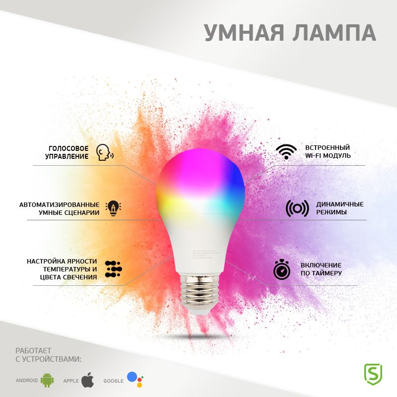 Умная светодиодная Wi-Fi лампа SECURIC - Фото 2