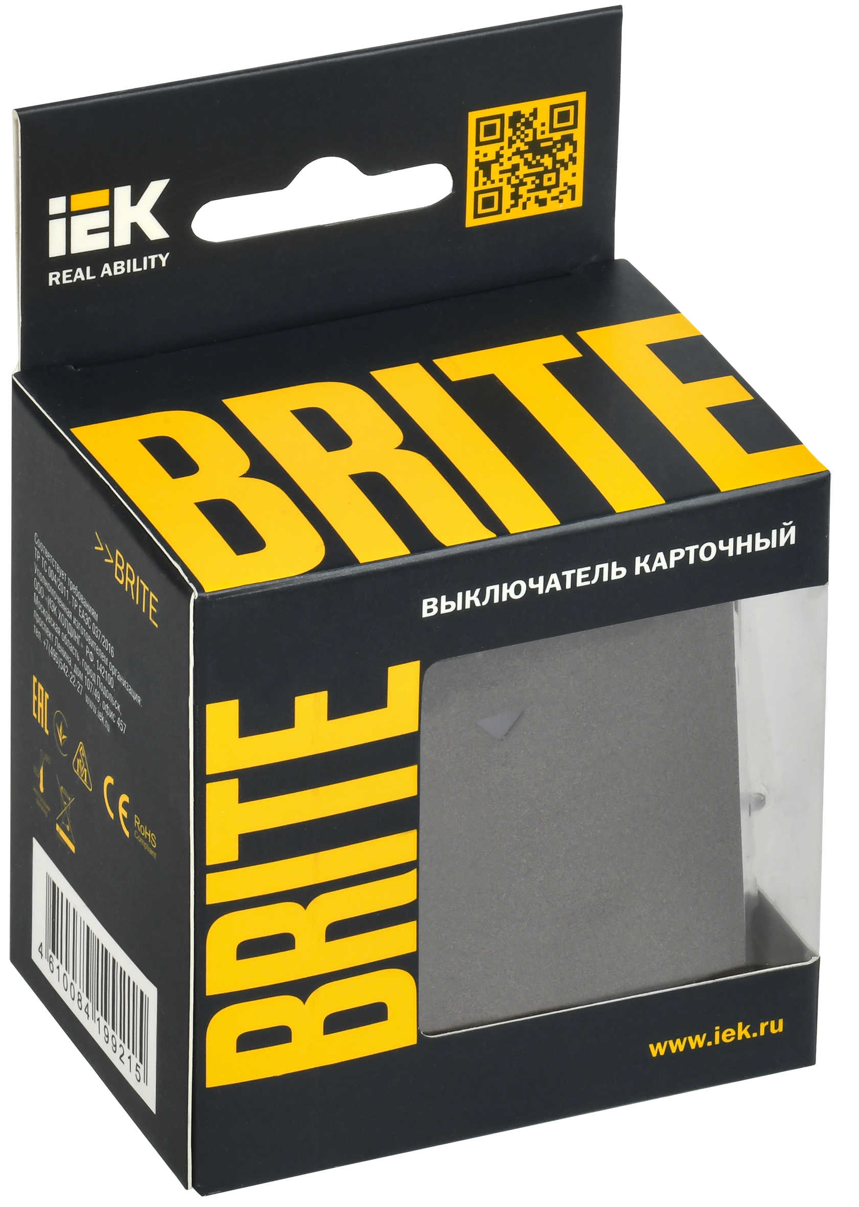 BRITE Выключатель карточный 30А ВС10-1-8-БрТБ темная бронза IEK - Фото 2