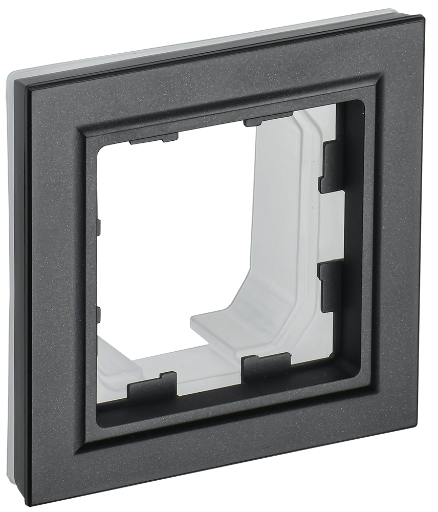 BRITE Рамка 1-местная IP44 РУ-1-БрЧ-44 черный IEK