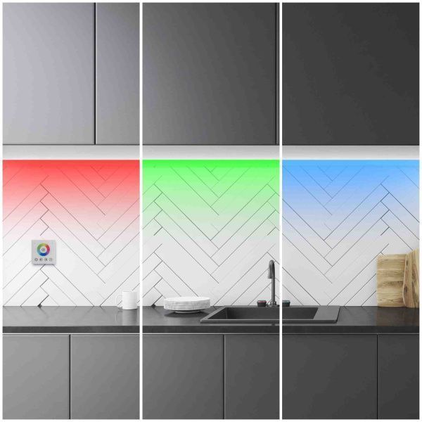 Контроллер RGB 12В, 144 Вт,встраиваемый с БЕЛОЙ многоцветной сенсорной панелью, 86*86*34 мм C4-09