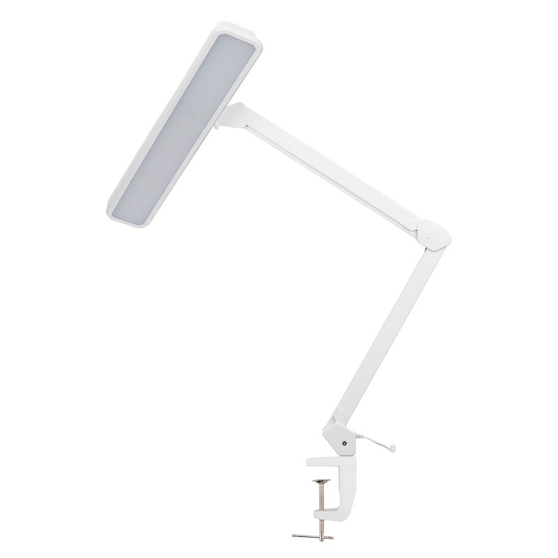 Лампа настольная бестеневая, струбцина, ECO light, 324 SMD LED, диммер, теплый/холодный свет, белая REXANT - Фото 4