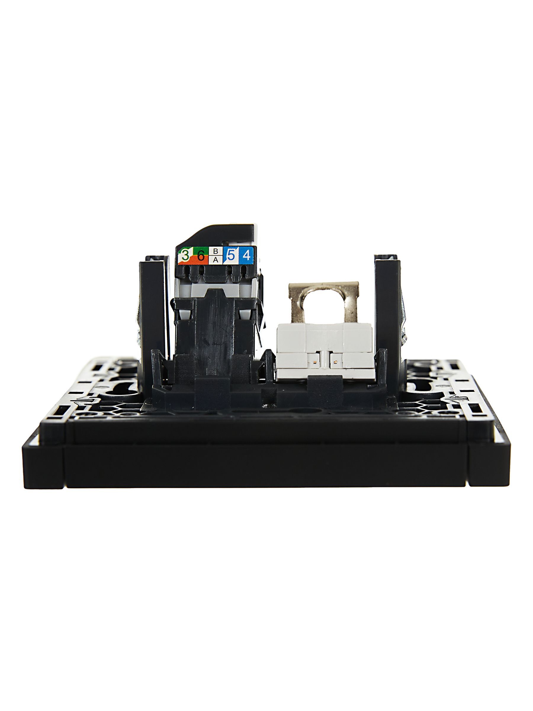FORTE&PIANO Розетка двойная RJ11+RJ45 кат.5E FP135 черный IEK - Фото 4