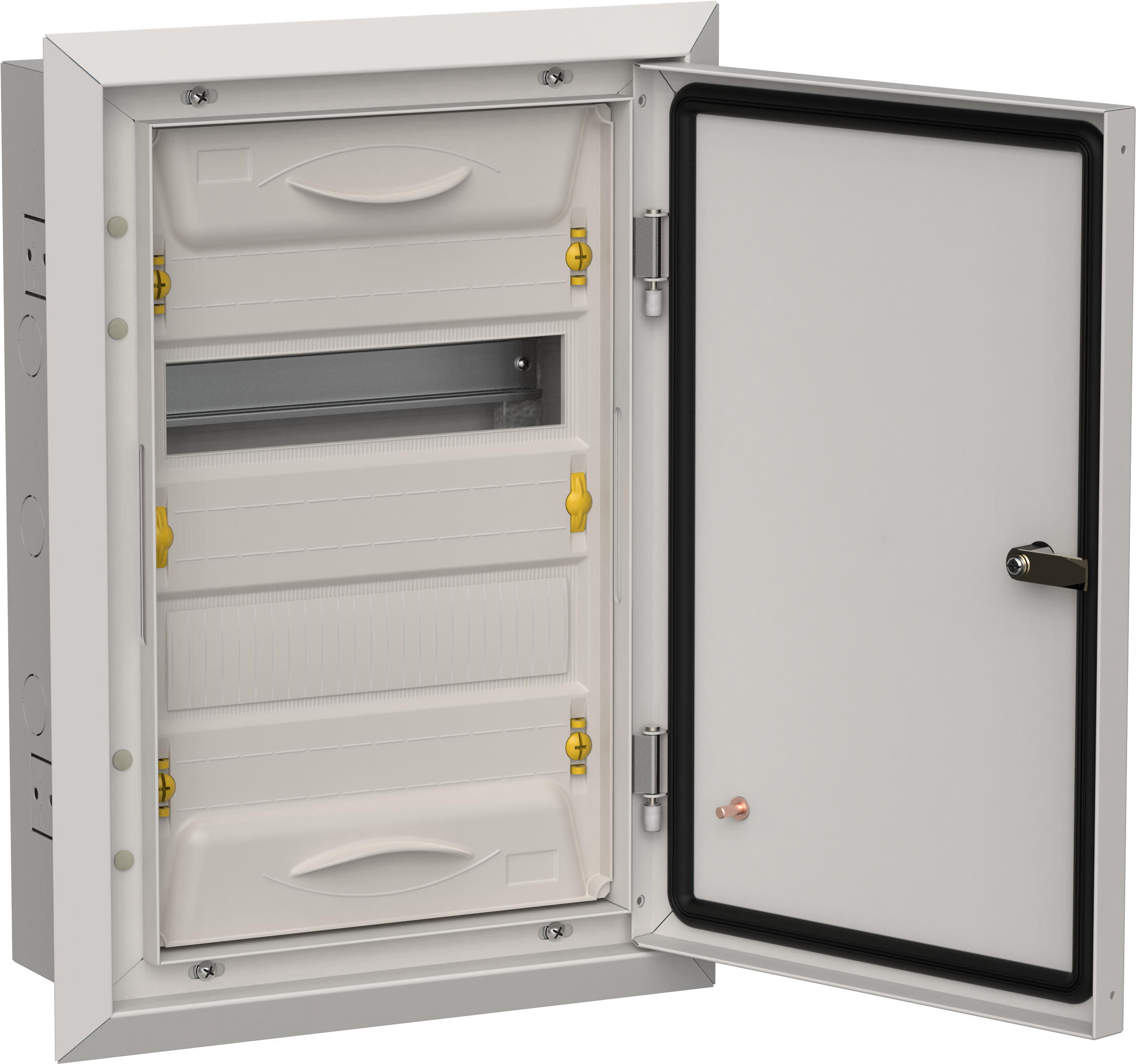 TITAN 5 Корпус металлический ЩРв-24 (1х24) 505х365х130мм IP31 серый (одна дверь) IEK TI5-50-V-024-31-7035