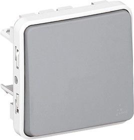 PLEXO - Выключатель/переключатель на два направления IP 55 (серый)