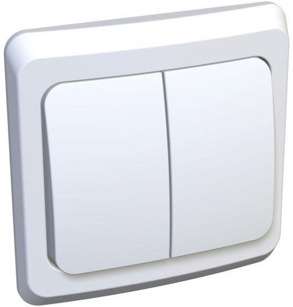 Выключатель 2-кл. СП Этюд 10А IP20 бел. SE BC10-002B - Фото 3