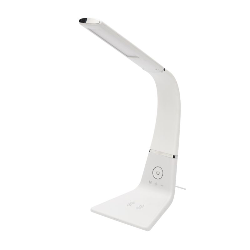 Светильник настольный Cloud LED 2700-6500К, встроенная беспроводная и проводная USB-зарядка устройств, диммер, гибкий поворот REXANT