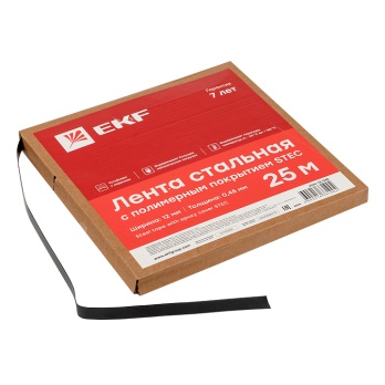 Лента стальная с полимерным покрытием STEC 12х0,45 (25м.) EKF