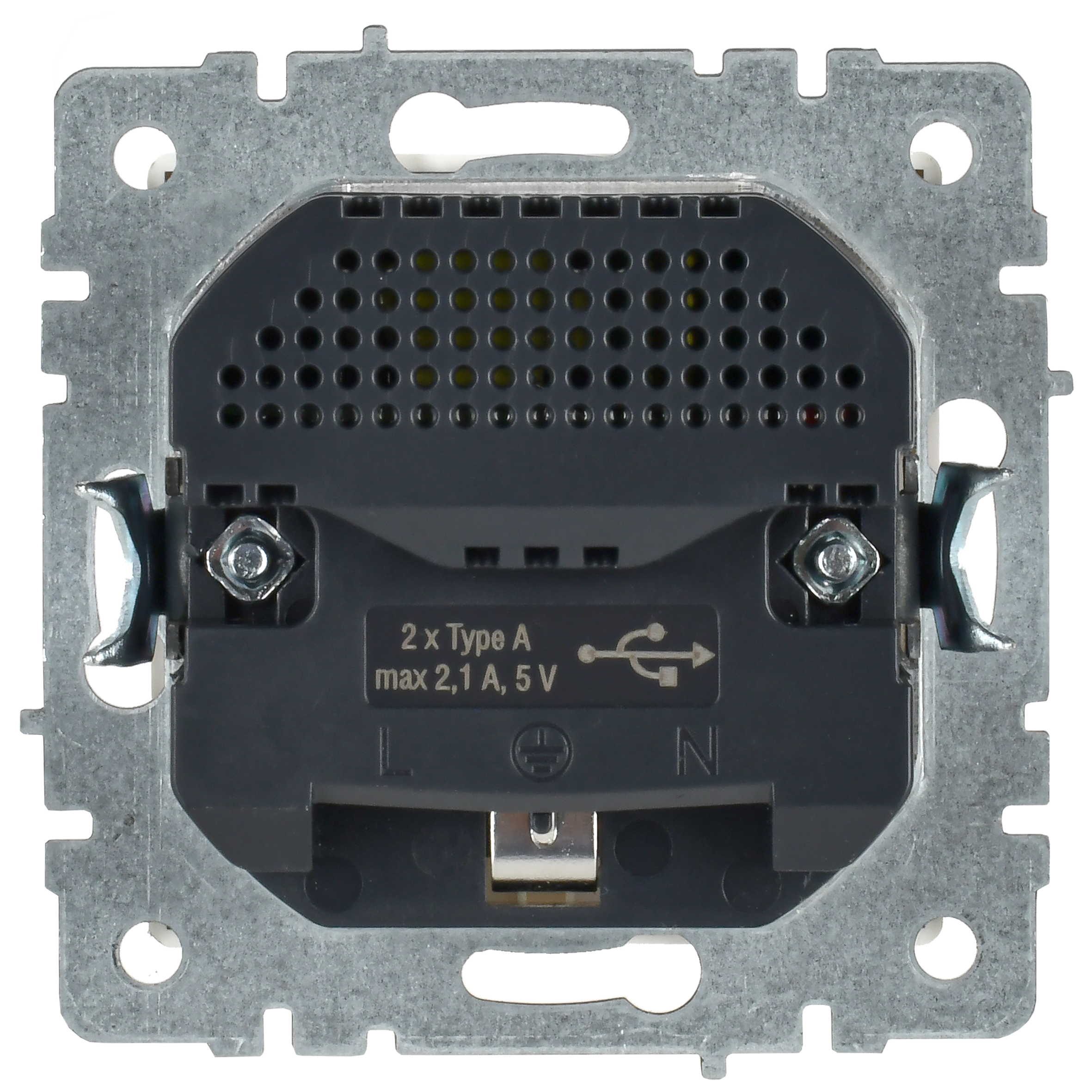 BRITE Розетка 1-местная с заземлением с защитными шторками 16А с USB A+A 5В 2,1А РЮш10-1-БрБ белый IEK - Фото 4