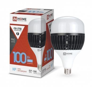 Лампа светодиодная LED-HP-PRO 100Вт грушевидная 6500К холод. бел. E27 9500лм 150-275В с адаптером E4